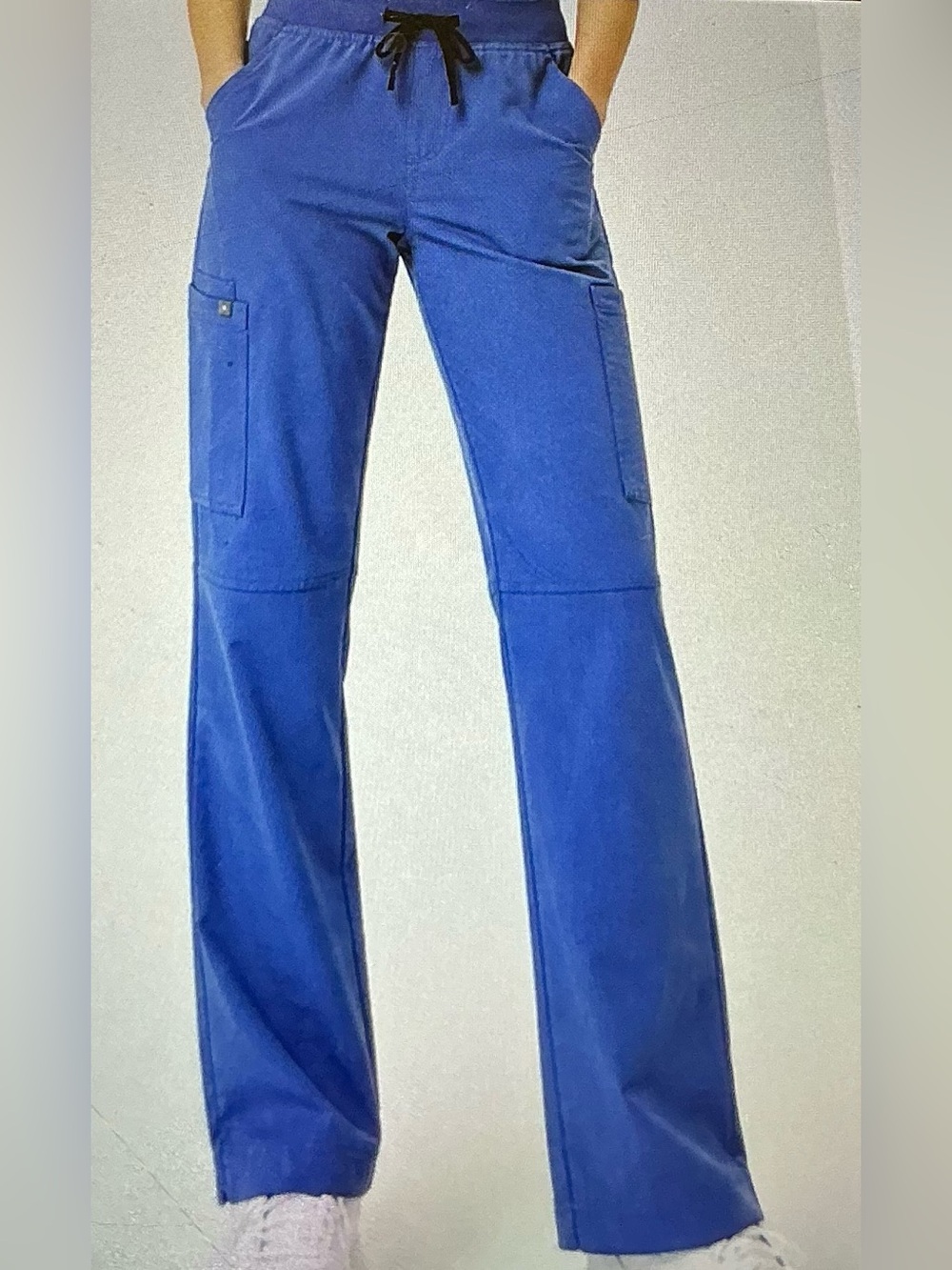 FIGS TECHNICAL COLLECTION CARGOES SCRUB PANTS DENIM BLUE